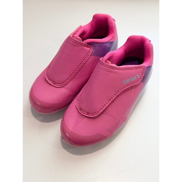 CARTER'S Kids Soccer Cleats Shoes - Size 8 Pink/Purple - Picture 1 of 6